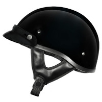 M2R REBEL SHORTY - BLACK WITH PEAK   Road Motorcycle Helmet