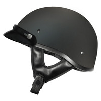 M2R REBEL SHORTY - MATT BLACK WITH PEAK   Road Motorcycle Helmet