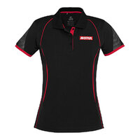 MOTUL TEAM POLO BLACK/RED LADIES 8