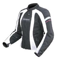 DRIRIDER AIRSTREAM LADIES TEXTILE JACKET - BLACK/WHITE