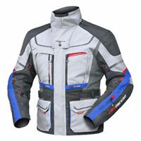 DRIRIDER MOTORCYCLE VORTEX ADVENTURE 2 JACKET GREY ANTHRACITE BLUE