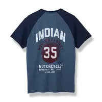 Indian Motorcycle Genuine Mens Munro Raglan T-Shirt - Navy L