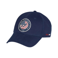 Indian Motorcycle Genuine USA Flag Logo Navy Cap