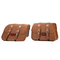 Indian Motorcycle Genuine Scout Tan Leather Saddle Bag Pair 