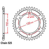 REAR SPROCKET - STEEL 42T 525P