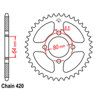 Z - REAR SPROCKET - STEEL 30T 420P