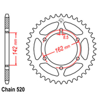 Z - REAR SPROCKET - STEEL 48T 520P