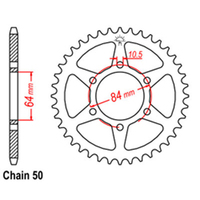 Z - REAR SPROCKET - STEEL 42T 530P