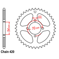 Z - REAR SPROCKET - STEEL 41T 420P