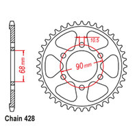 REAR SPROCKET - STEEL 48T 428P  CB125R 2019