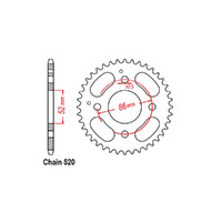 Z - REAR SPROCKET - STEEL 30T 520P