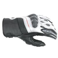 DRIRIDER SPEED 2 LEATHER GLOVES (SHORT CUFF) - BLACK/WHITE