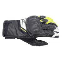 DRIRIDER MOTORCYCLE SPRINT GLOVE BLACK / WHITE / YELLOW