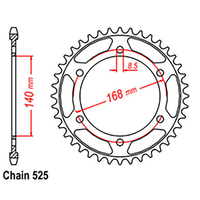 Z - REAR SPROCKET - STEEL 41T 525P ALT-B03