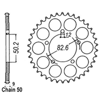 Z - REAR SPROCKET - STEEL 48T 530P