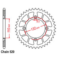 Z - REAR SPROCKET - STEEL 50T 520P