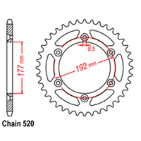 Z - REAR SPROCKET - STEEL 48T 520P