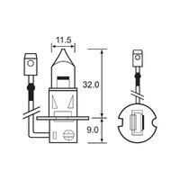 BULB - HALOGEN 12V 55W - H3 - PK22S