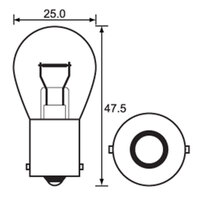 BULB - INDICATOR 12V 18W - BA15S - A2444 (min 10 Buy)