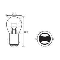 BULB - STOP TAIL 6V 10/3W - BAY15D - A2620 (min 10 buy)