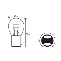 BULB - STOP TAIL 6V 21/5W - BAY15D - A2621 (min 10 buy)