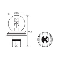 BULB - HEADLIGHT 6V 45/45W - P45T - A3829 (1)