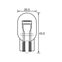 BULB - STOP TAIL WEDGE 12V 21/5W - W3X16Q (min 10 Buy)