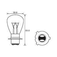 BULB - HEADLIGHT 12V 35/35W - P15D-3 - A4347 (min 10 buy)