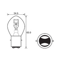 BULB - HEADLIGHT 6V 35/35W - BA20D - A3728 (min 10 buy)