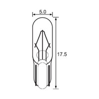 BULB - WEDGE TYPE 12V 1.2W - T5 - 5301 B10   A5143 (min 10 Buy)