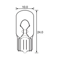 BULB - WEDGE TYPE 12V 1.5W - T10 - A0947 (min 10 buy)