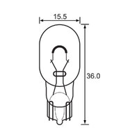 BULB - WEDGE TYPE T16  12V 16W - W16W - GE921 (min 10 Buy)