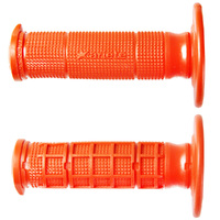 ARIETE HAND GRIPS - UNITY - MX HALF WAFFLE - ORANGE : 02621/A-AR