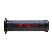 ARIETE HAND GRIPS - ARIRAM - ROAD - BLACK RED 120mm Open End: 02642-RN