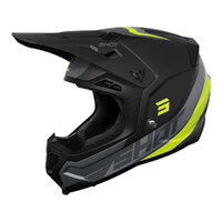 Shot Core Helmet Custom Black/Neon Yellow Xs