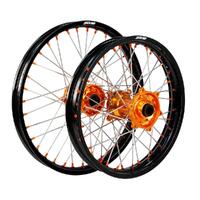 STATES MX WHEEL SET 21/19 - BLK/ORG - KTM SX 13-19