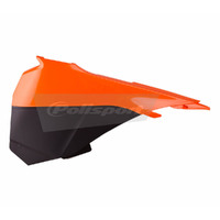 POLISPORT AIRBOX COVER (L/H ONLY) KTM 85 SX 13 ORANGE/BLACK [B20]