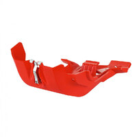 POLISPORT FORTRESS SKID PLATE W/LINK HON CRF450R 21-22 - RED