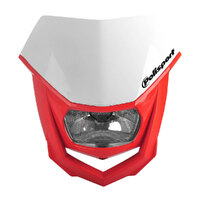 POLISPORT HALO HEADLIGHT - HONDA RED/WHITE