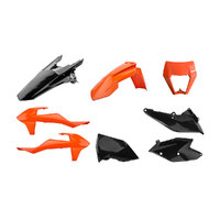 POLISPORT ENDURO KIT KTM EXC/EXCF 17-19 - ORANGE/BLACK (INCL H/L MASK)