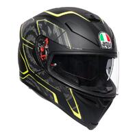 AGV K5 S TORNADO MATT BLACK/YELLOW FLUO