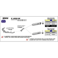 ARROW 71689AK [RLP]: MAXI R-TECH ALUM SLV W CBN E/C - BMW R1200GS 04>12  [2