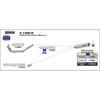 ARROW 71790AKN [RLP]: MAXI R-TECH ALUM DRK W CBN E/C - BMW K1300R 09>16  [2