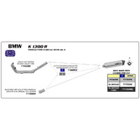 ARROW 71790PK [RLP]: MAXI R-TECH TITANIUM W CBN E/C - BMW K1300R 09>16   [2