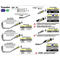 ARROW 71829AK [AOE]: INDY RACE ALUM SLV W CBN E/C - YAM R1/M 15>21       [2