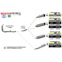 ARROW 71896PRN [OEC]: PRO-RACE NICHROM DRK W STL E/C - HO CB500X 19>20   [2