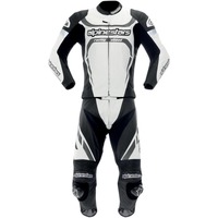 MOTEGI 2PC LEATHER SUIT WHITE/BLACK SIZE 54