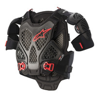 A6 CHEST ARMOUR | BLACK ANTHRACITE RED / XS/S