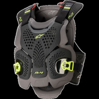 A4 MAX CHEST PROTECTOR | BLACK ANTHRACITE YELLOW FLURO / M-L