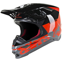 Alpinestars Supertech SM8 Radium Helmet Fluro Red/Black/Grey